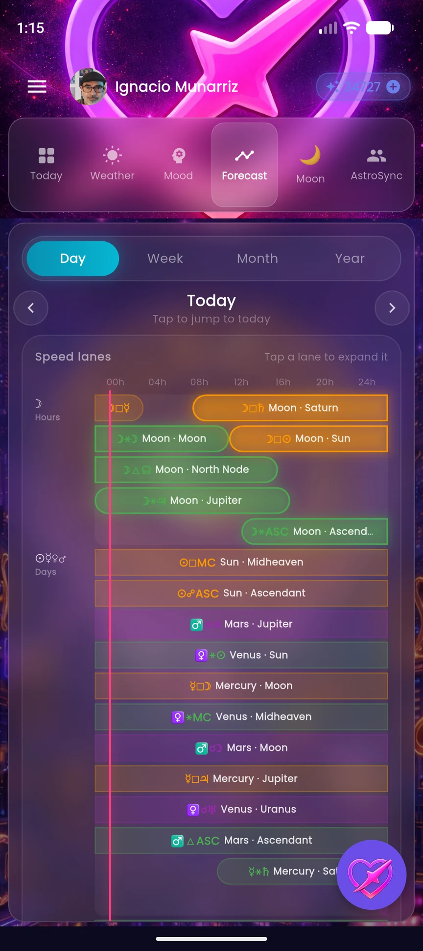 Follow your forecast in AstroHitch