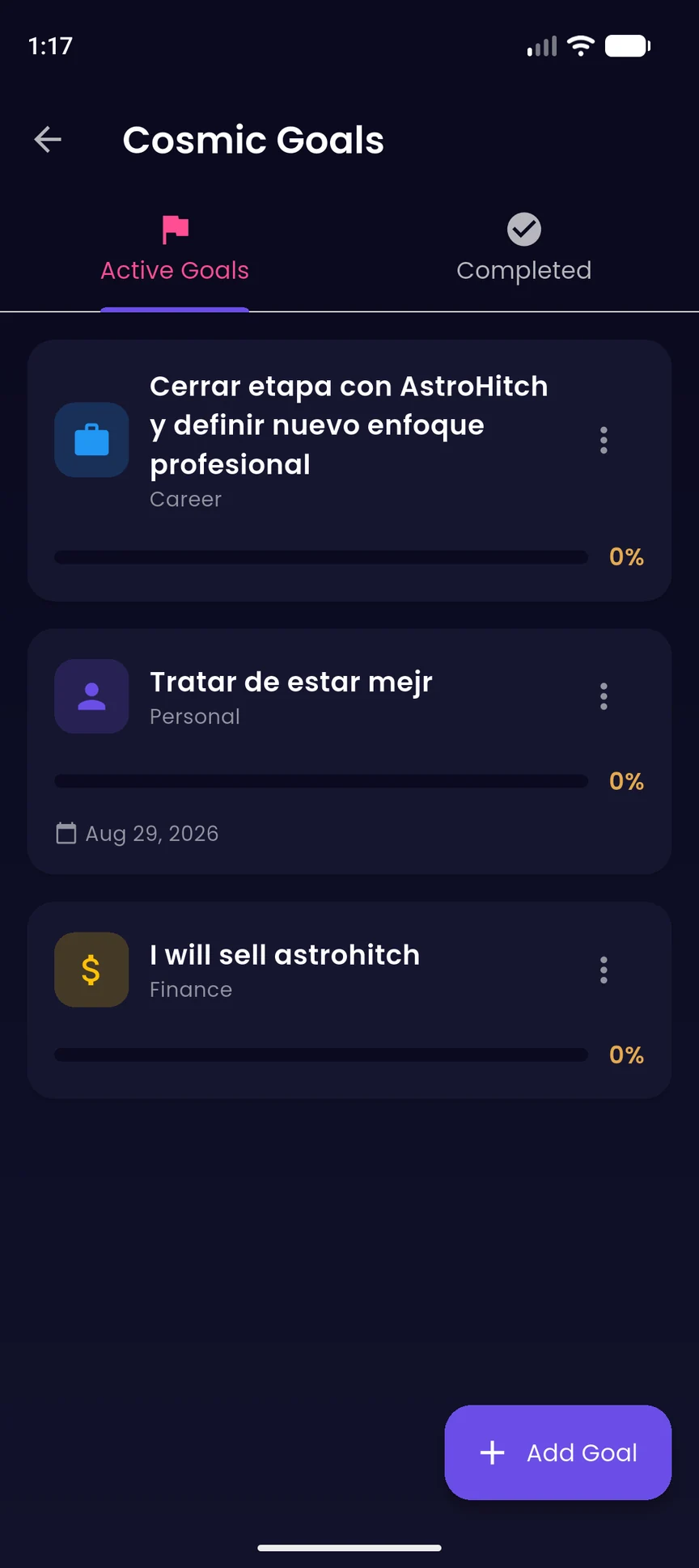 Something to work toward in AstroHitch